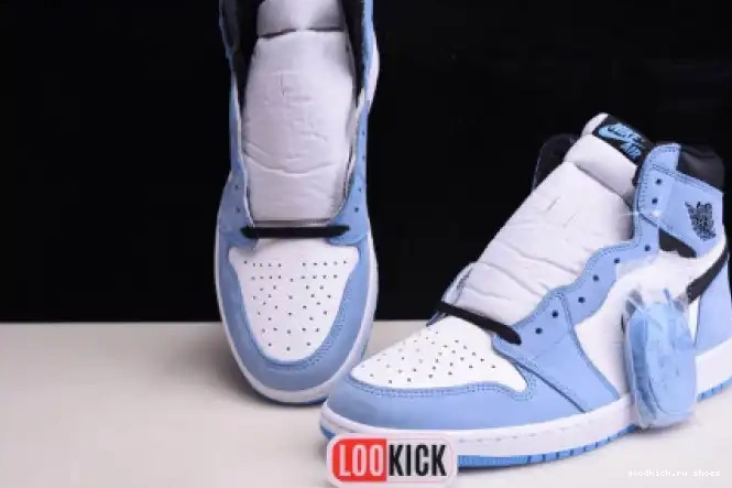 BLACK 1 555088-134 RETRO WHITE AIR JORDAN BLUE HIGH UNIVERSITY 0612
